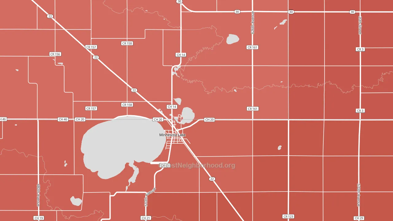 56068, MN block-group political-lean map