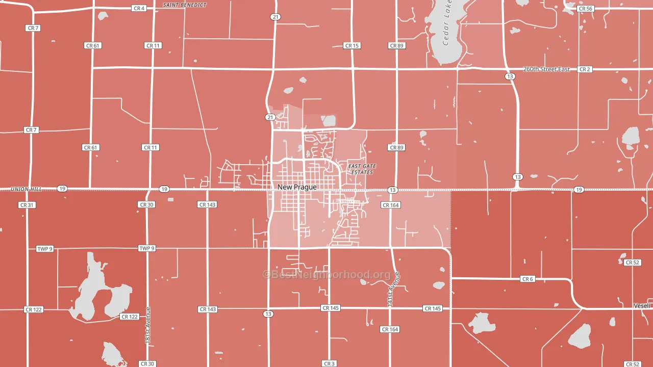 56071, MN block-group political-lean map
