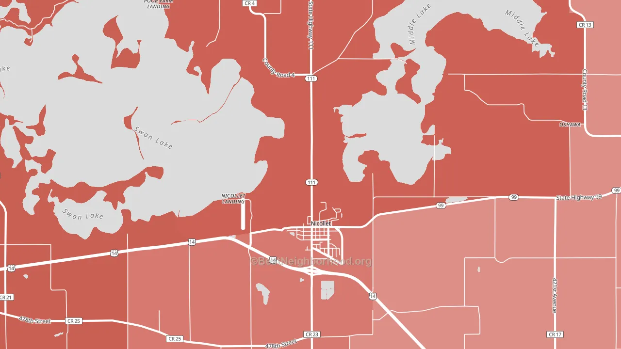 56074, MN block-group political-lean map