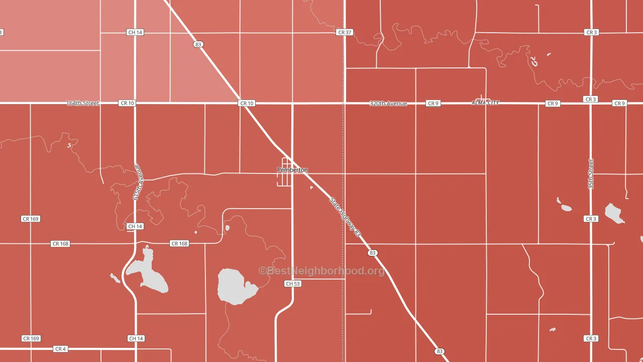 56078, MN block-group political-lean map