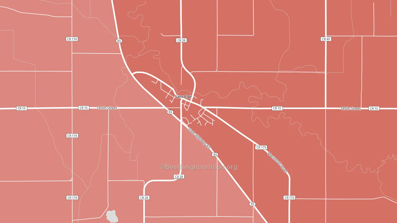 56080, MN block-group political-lean map
