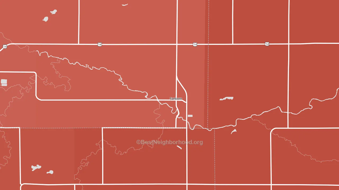 56083, MN block-group political-lean map