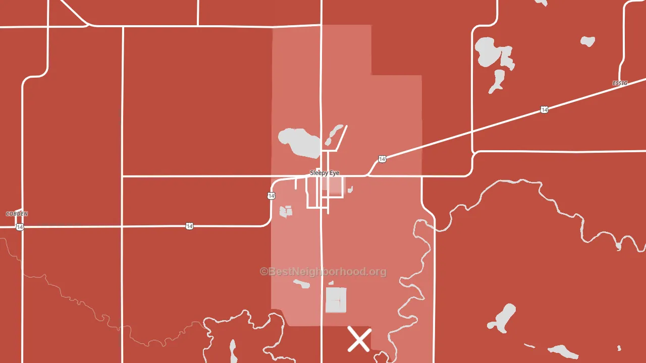 56085, MN block-group political-lean map