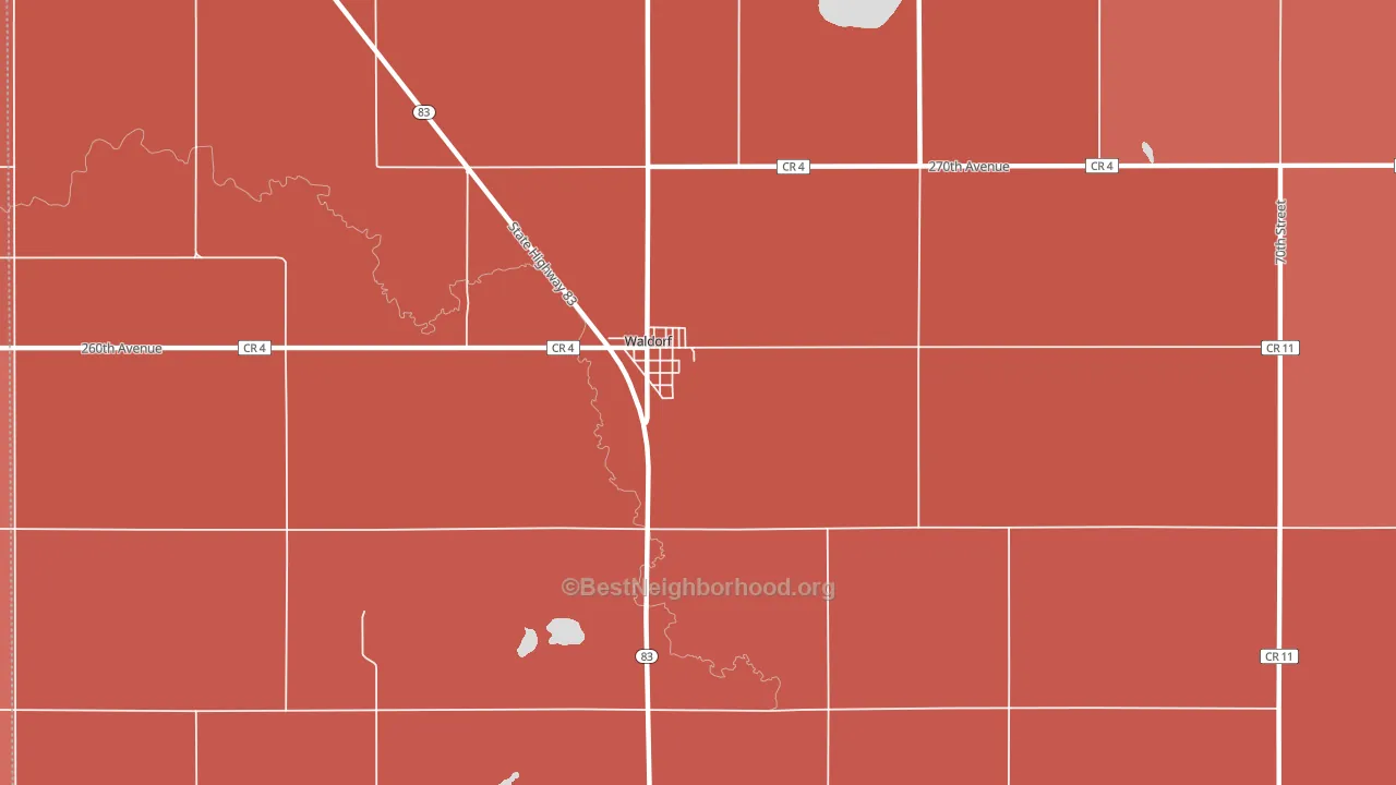 56091, MN block-group political-lean map