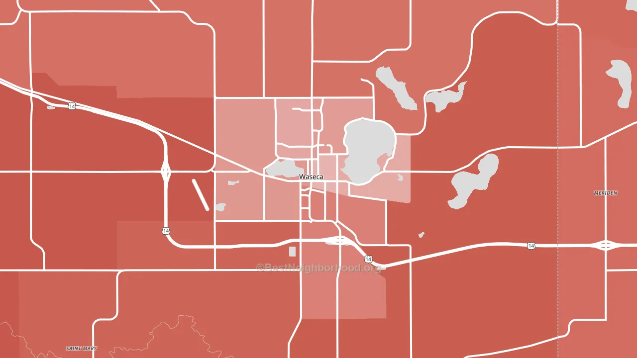 56093, MN block-group political-lean map