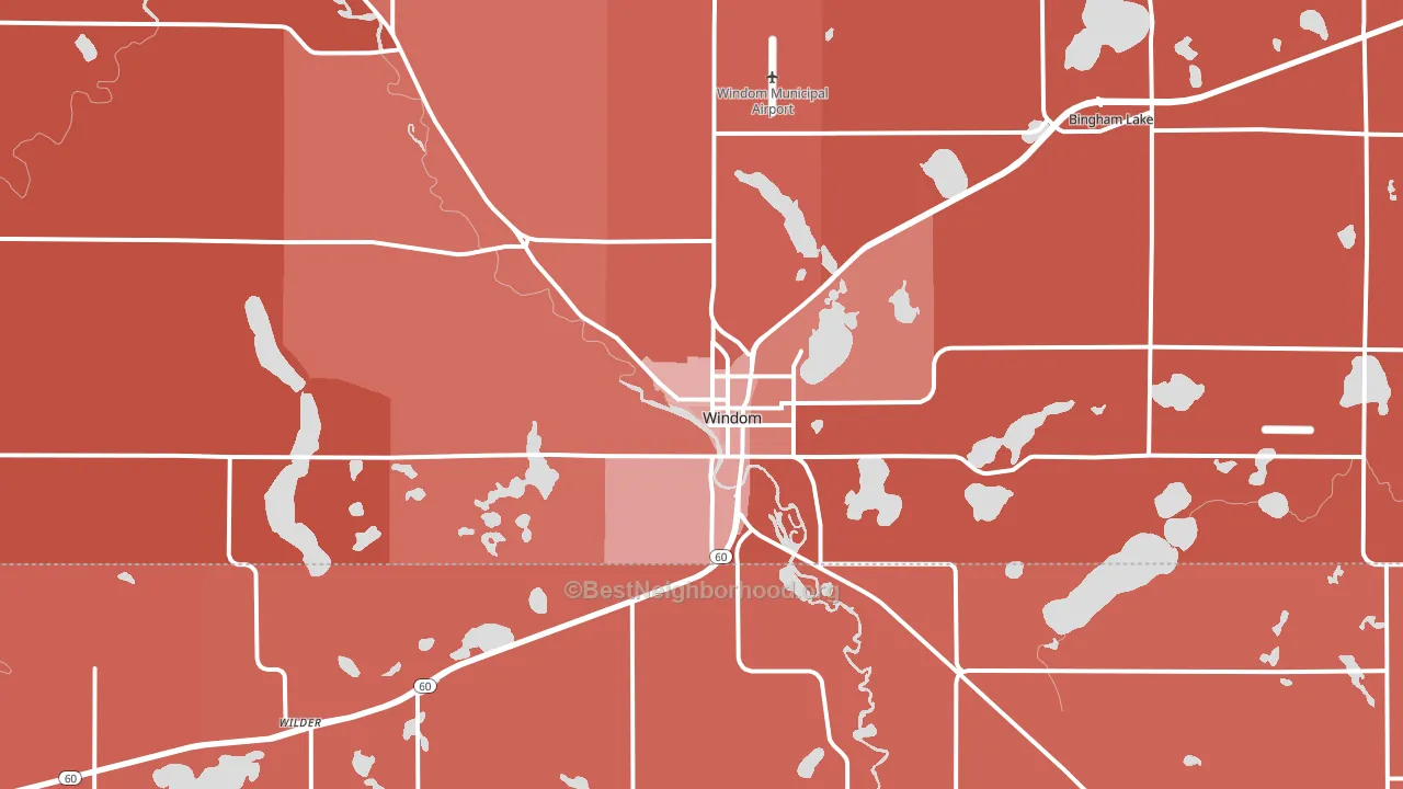 56101, MN block-group political-lean map