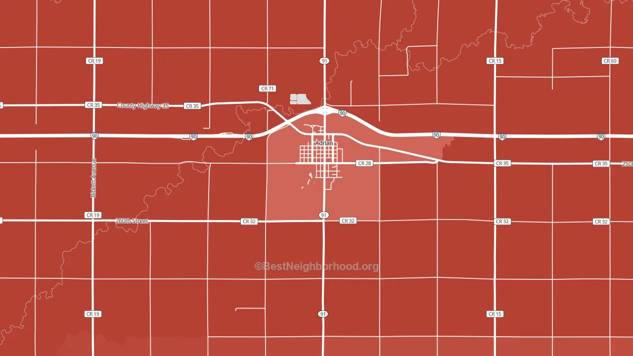 56110, MN block-group political-lean map