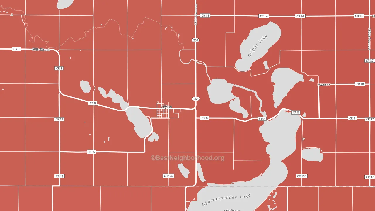 56121, MN block-group political-lean map