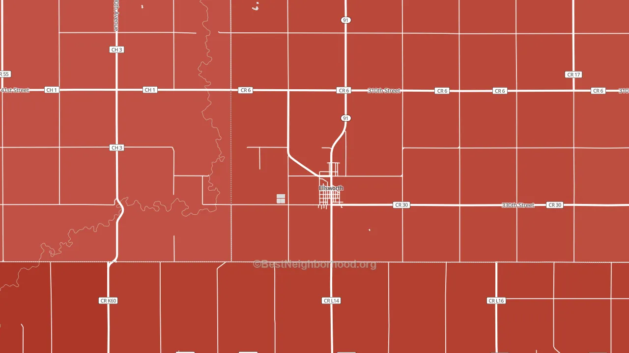 56129, MN block-group political-lean map