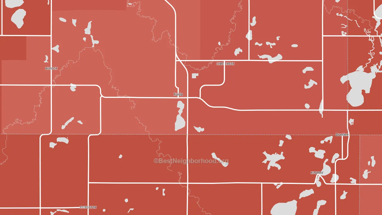 56131, MN block-group political-lean map