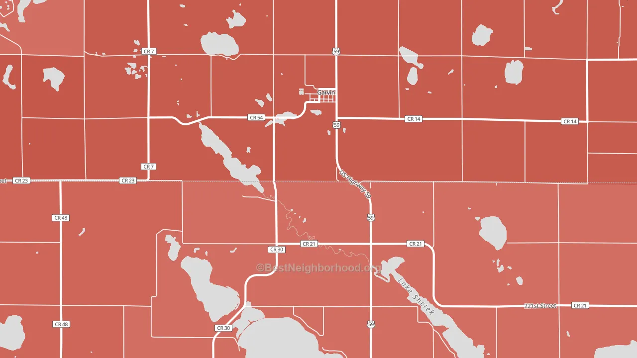 56132, MN block-group political-lean map