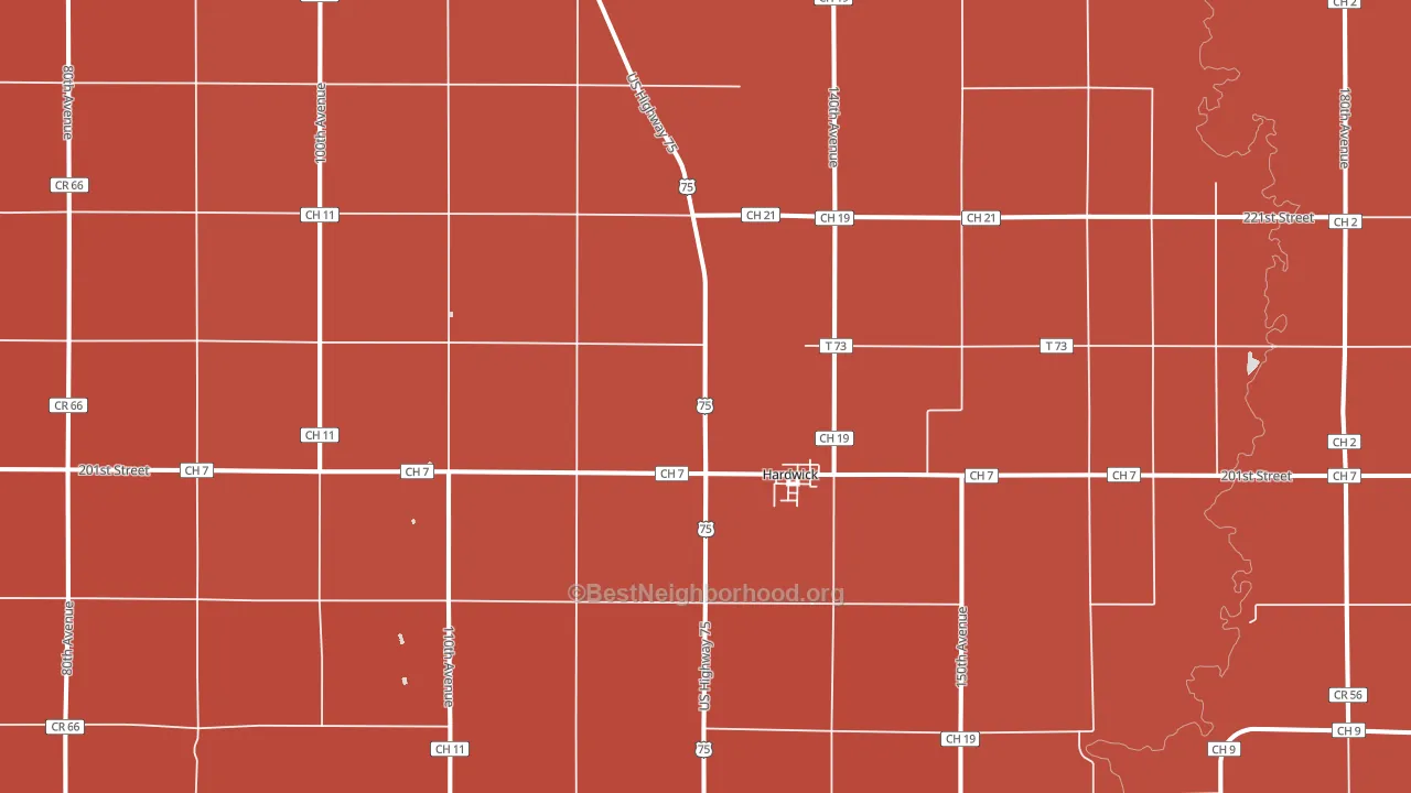 56134, MN block-group political-lean map