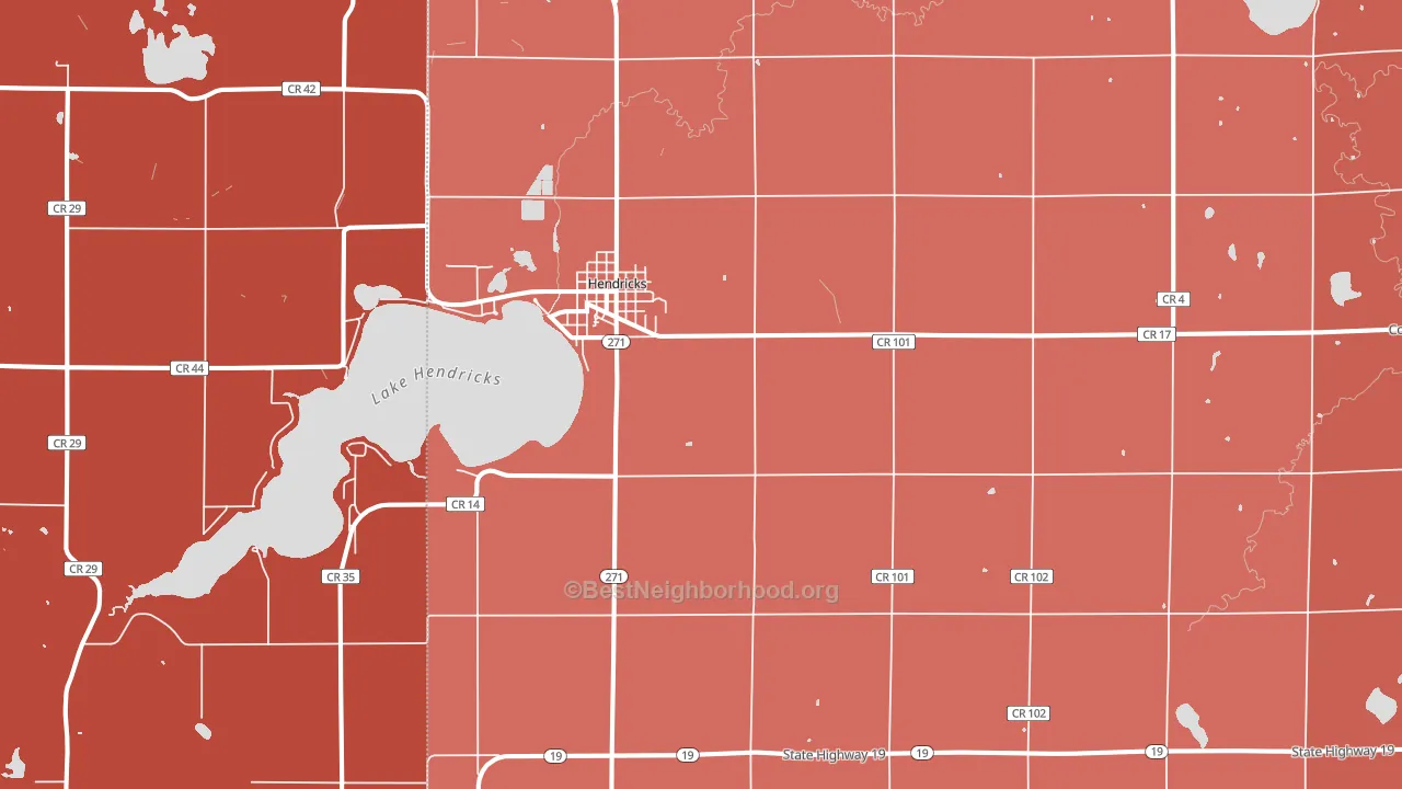 56136, MN block-group political-lean map