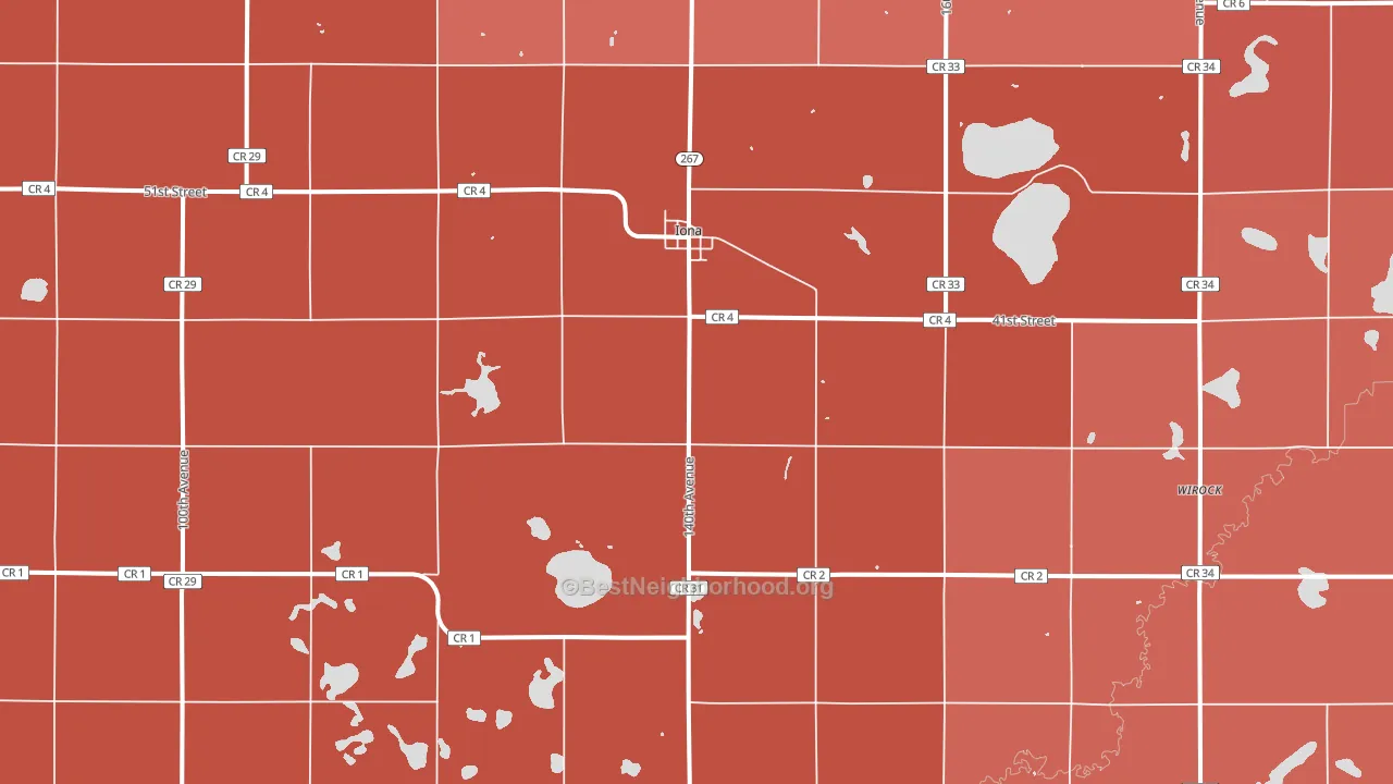 56141, MN block-group political-lean map