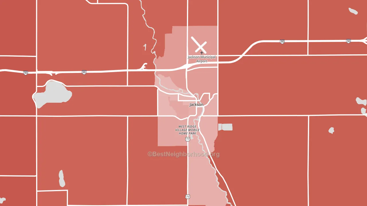 56143, MN block-group political-lean map