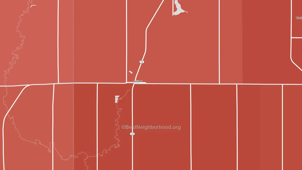 56144, MN block-group political-lean map