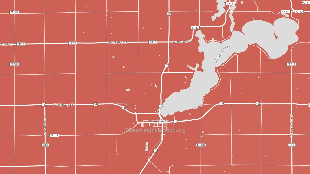 56149, MN block-group political-lean map