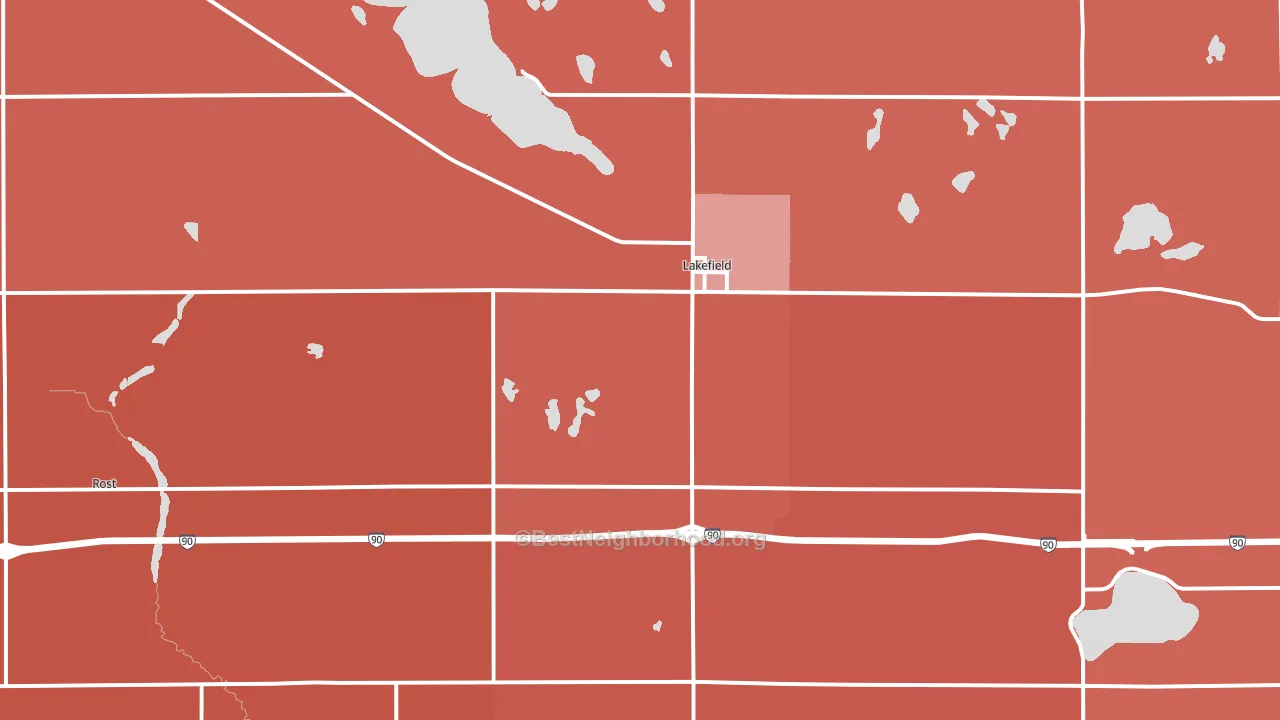 56150, MN block-group political-lean map