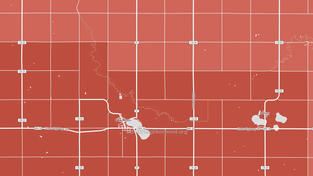 56151, MN block-group political-lean map