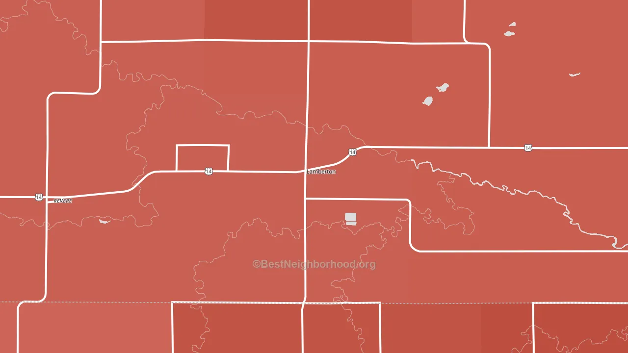 56152, MN block-group political-lean map