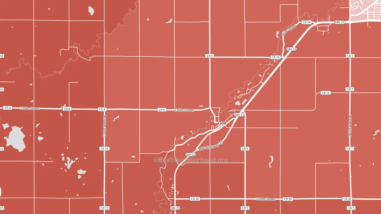 56157, MN block-group political-lean map