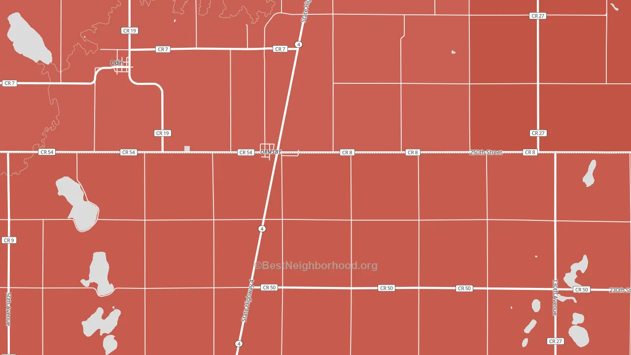 56162, MN block-group political-lean map