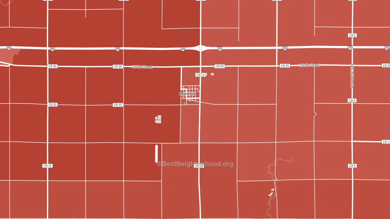 56168, MN block-group political-lean map