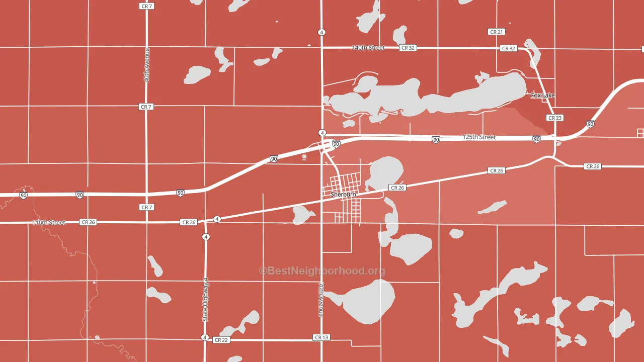 56171, MN block-group political-lean map