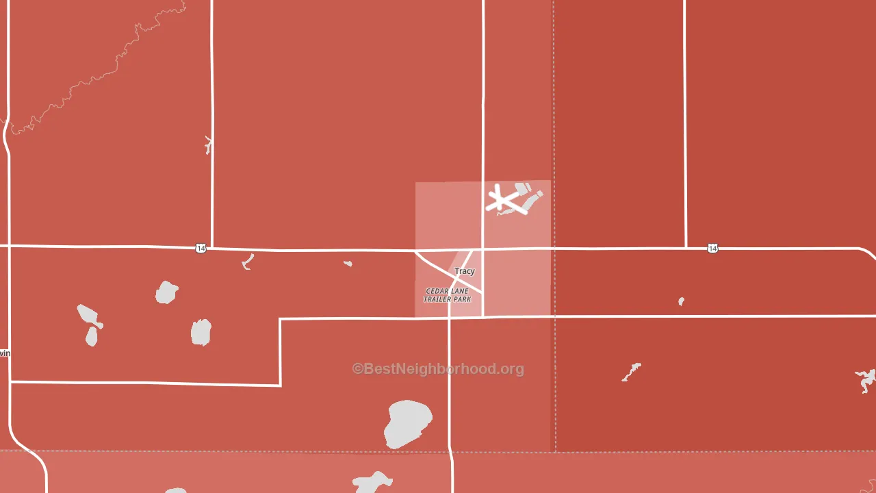 56175, MN block-group political-lean map