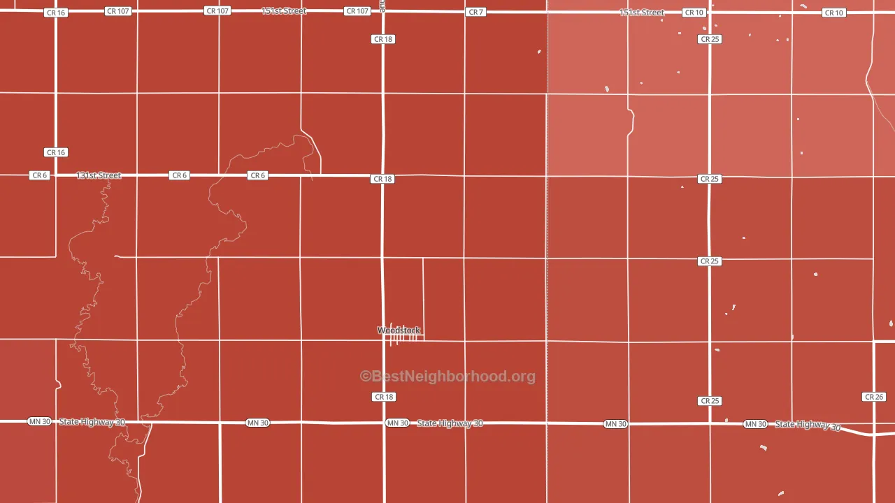 56186, MN block-group political-lean map