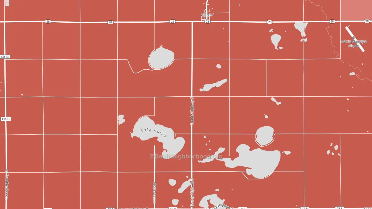 56207, MN block-group political-lean map