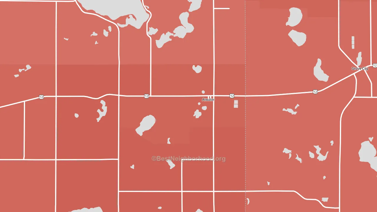 56209, MN block-group political-lean map