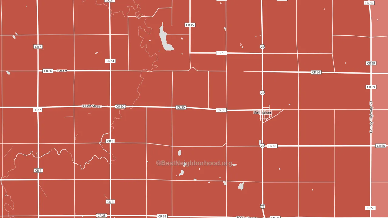 56212, MN block-group political-lean map