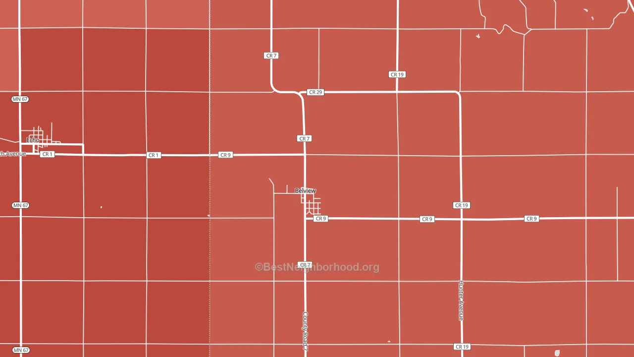 56214, MN block-group political-lean map