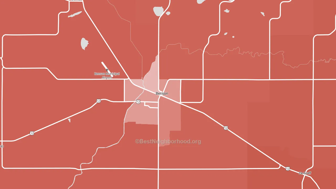 56215, MN block-group political-lean map