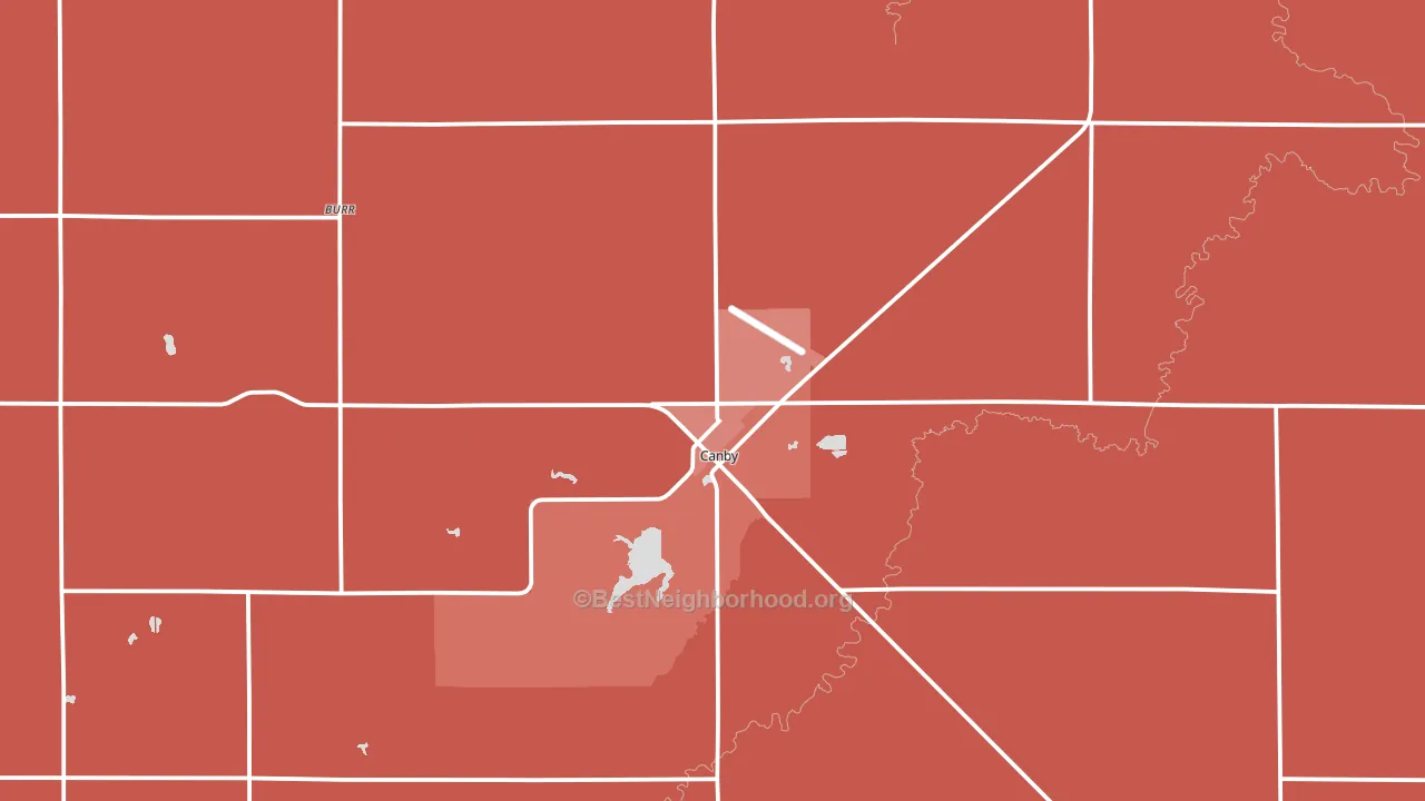 56220, MN block-group political-lean map