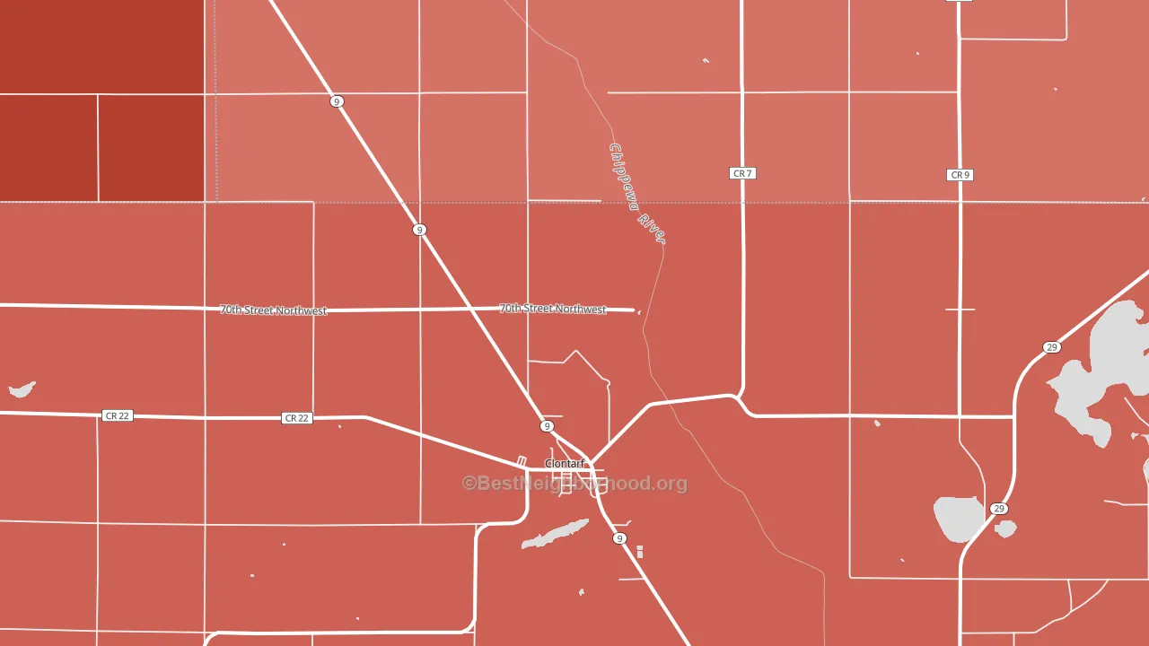 56226, MN block-group political-lean map