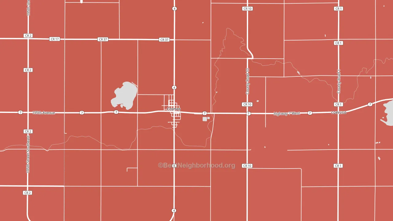 56228, MN block-group political-lean map