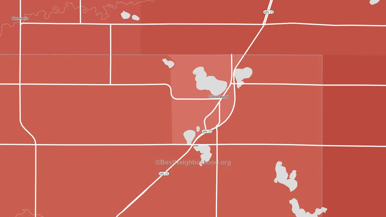 56229, MN block-group political-lean map