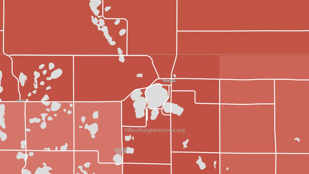 56240, MN block-group political-lean map