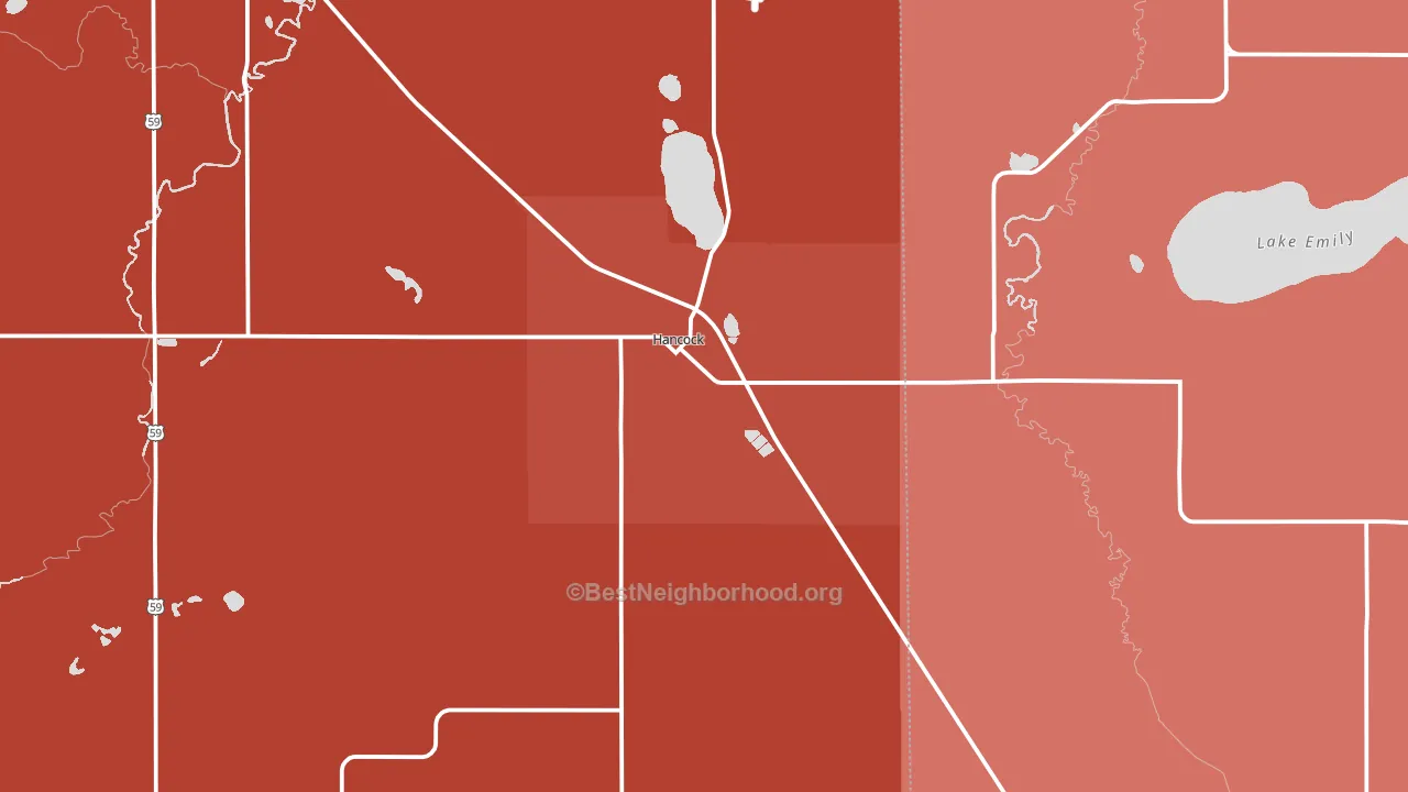 56244, MN block-group political-lean map