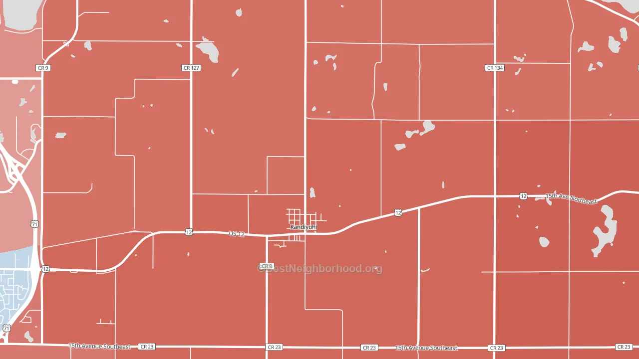 56251, MN block-group political-lean map