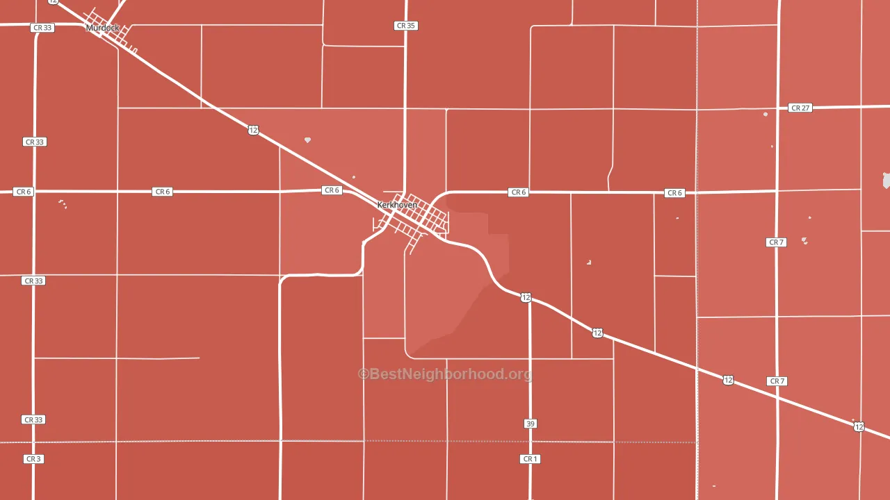 56252, MN block-group political-lean map