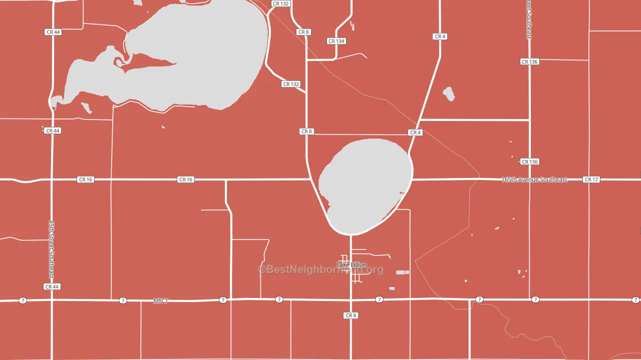 56253, MN block-group political-lean map