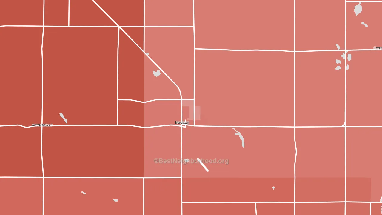 56256, MN block-group political-lean map