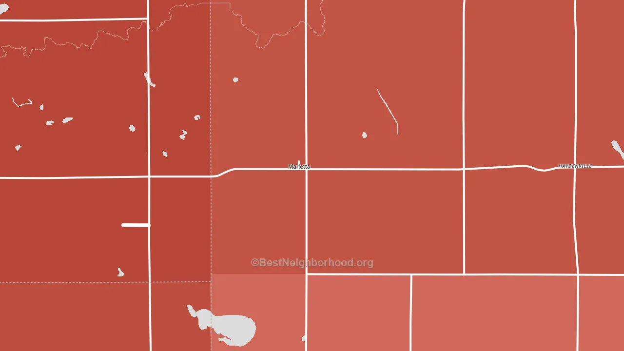 56257, MN block-group political-lean map