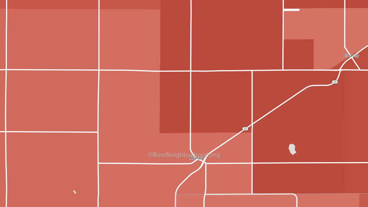 56260, MN block-group political-lean map