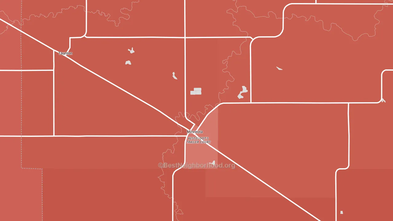 56264, MN block-group political-lean map