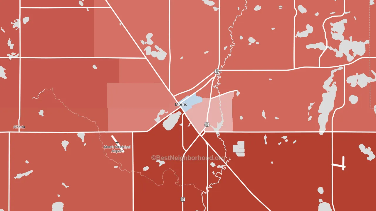 56267, MN block-group political-lean map