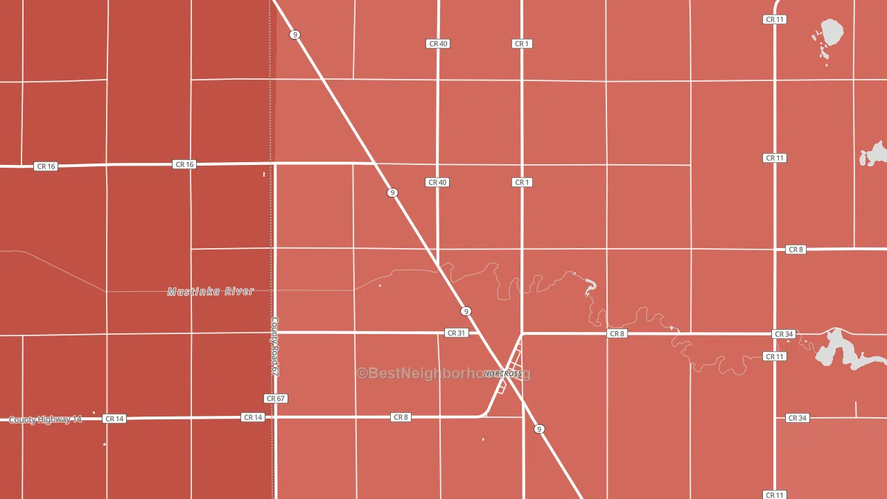 56274, MN block-group political-lean map